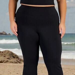NWOT Ideology Flare Workout Leggings Plus Size Black 2X